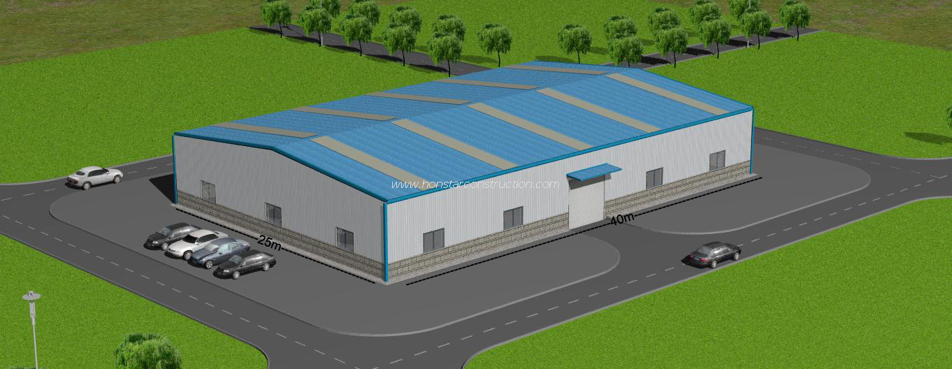 40m X 25m X 6m Prebuilt Warehouse From Best Prefab House Companies Near Me 