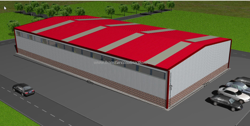 20x40 Metal Structures /Steel Structure Building