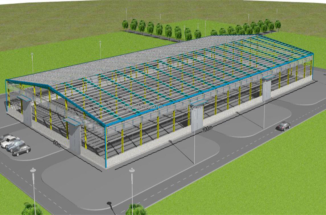 Low Cost of 60x100 Prefabricated Steel Building Made in Metal Structures Materials