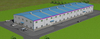 100m X 30m X 9m Double Storey Prefabricated Warehouse with Mezzanine Floor