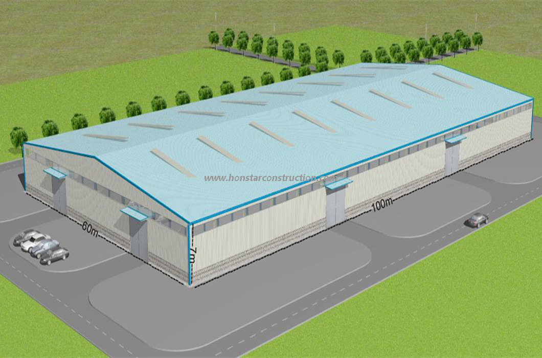 Low Cost of 60x100 Prefabricated Steel Building Made in Metal Structures Materials