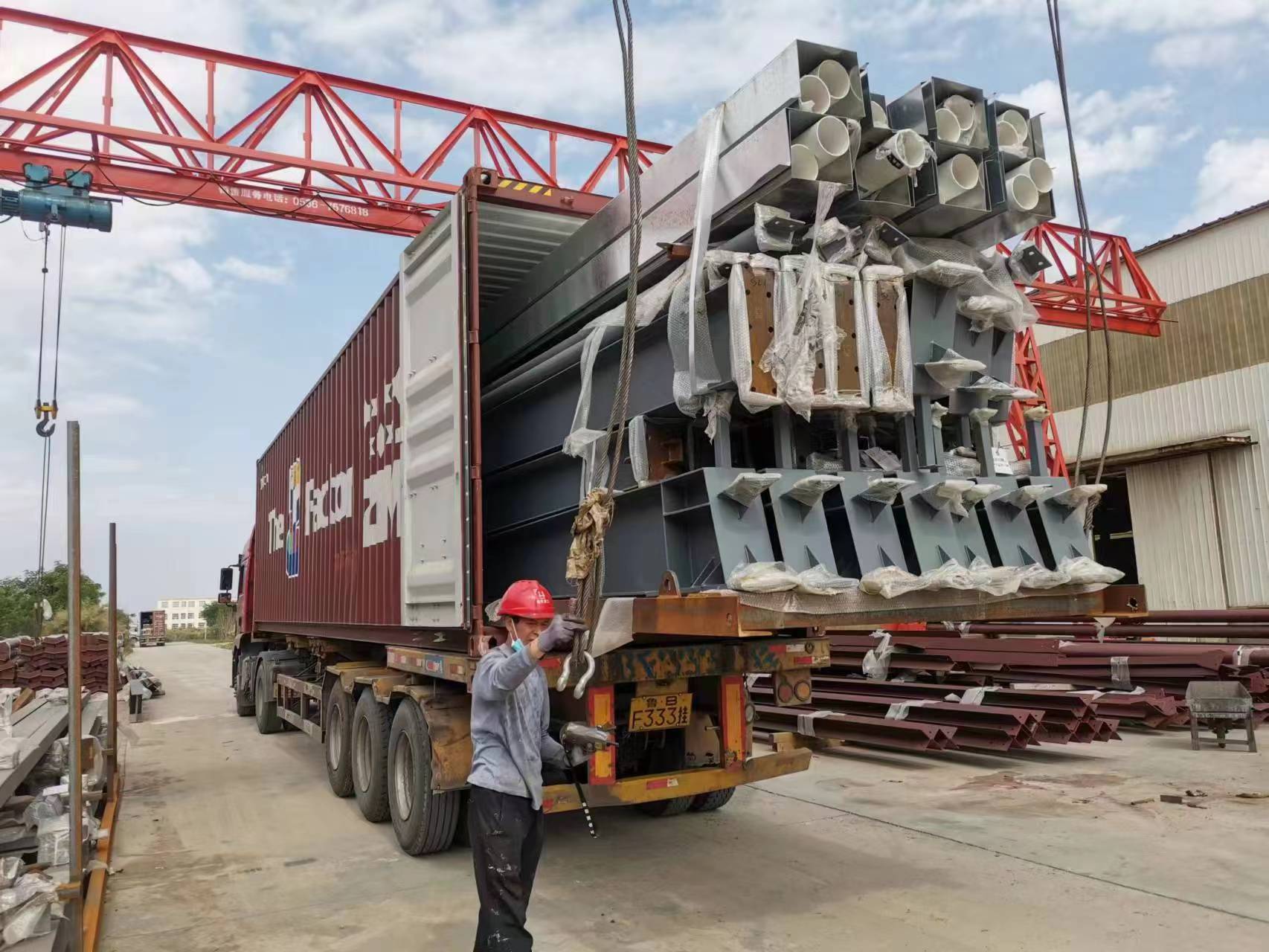 packing and delivery of steel structure materials