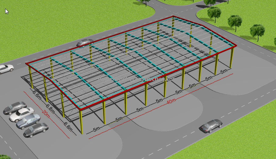 20x40 Metal Structures /Steel Structure Building