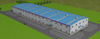 100m X 30m X 9m Double Storey Prefabricated Warehouse with Mezzanine Floor