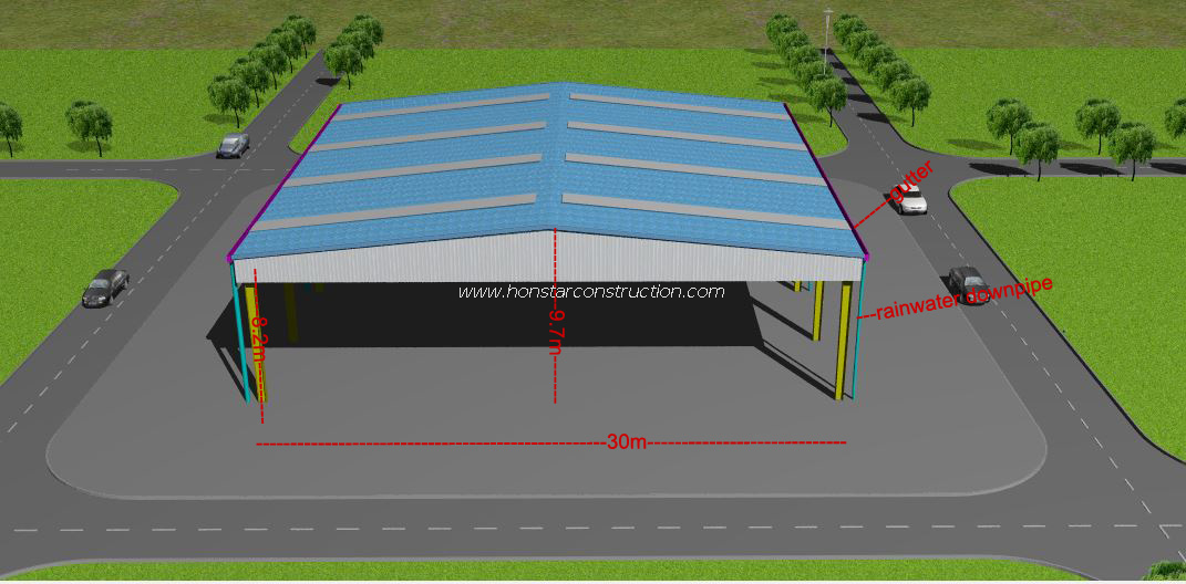 30x30 Steel Structure Prefabricated Building Shed/Prefab Warehouse And Workshop