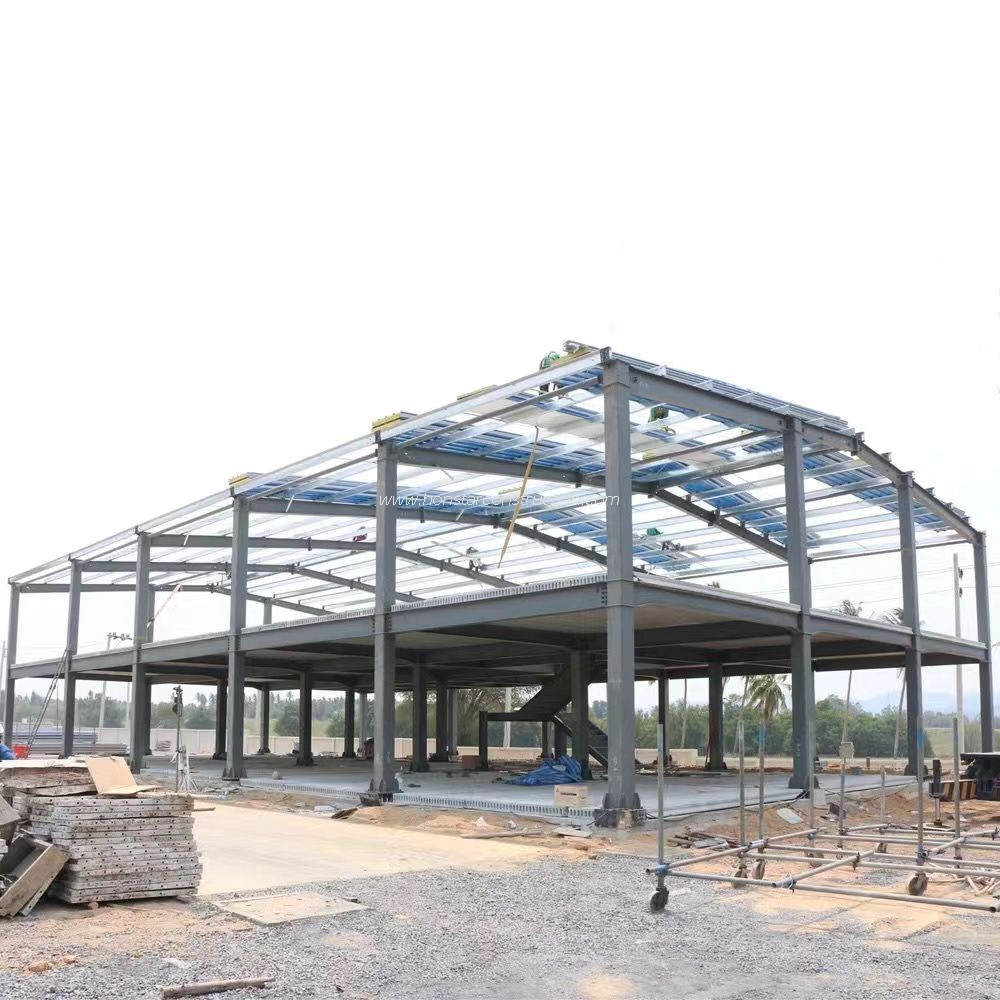 50m * 20m * 8m Prefabricated Industrial Construction Buildings with Mezzanine Floor