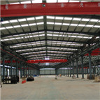 steel workshop with crane