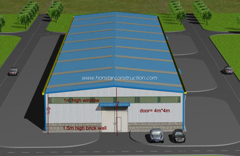 100x20 Metal Structures /Steel Structure Building As A Storage