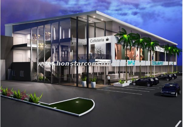 Steel Structure Prefabricated Building Commercial Center/Prefab Shopping Mall