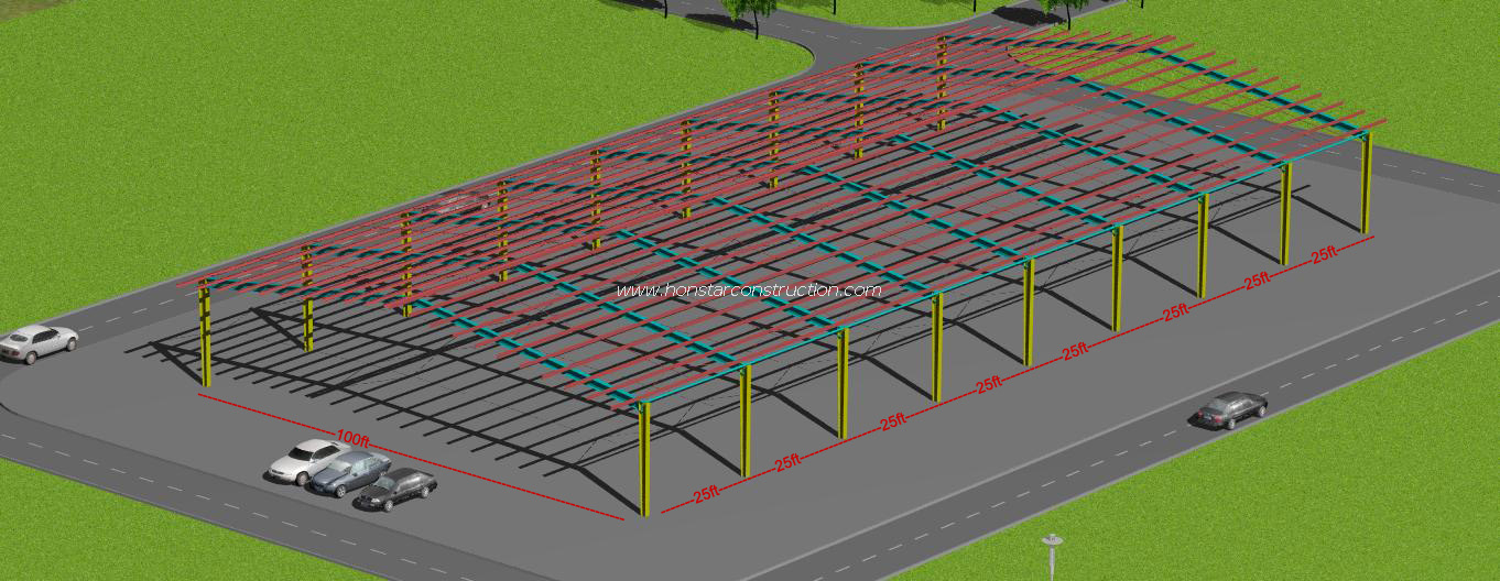 200x100ft Prefabricated Shed As Steel Structure Industrial Factory Building 