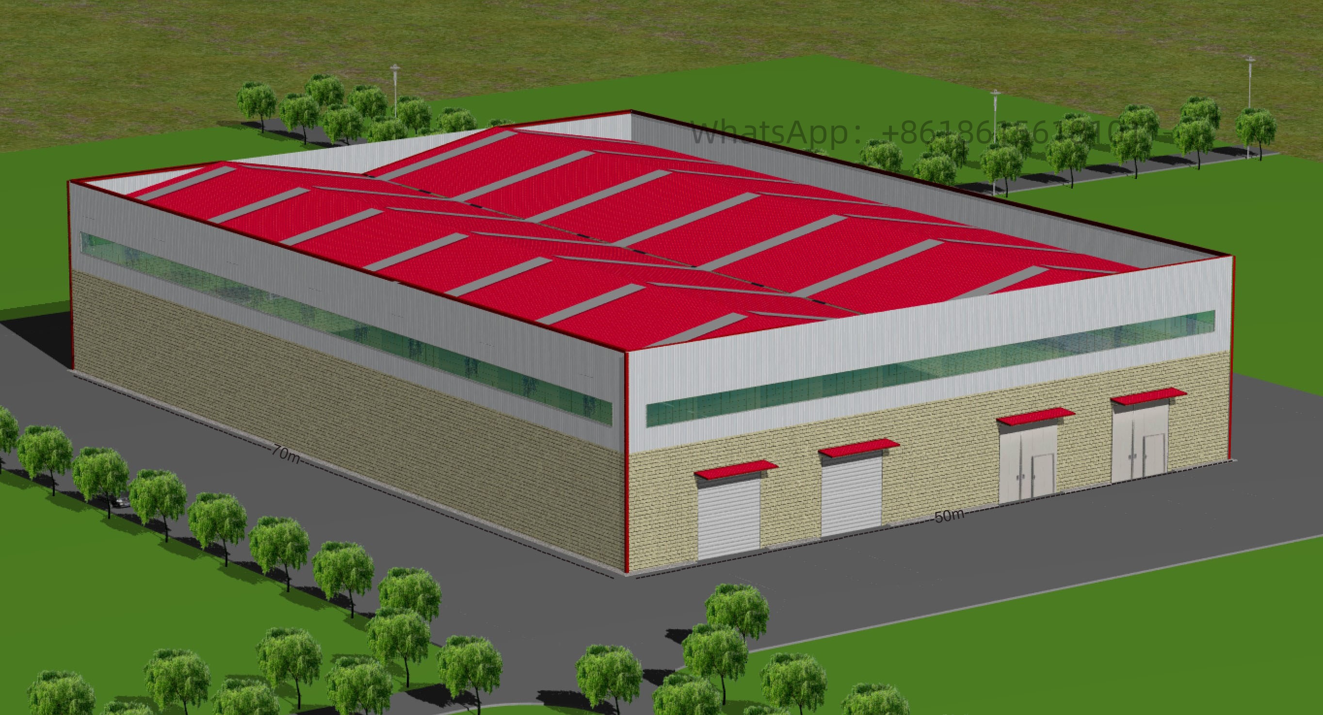  Warehouse 70x50 Steel Building