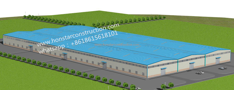 200m X 100m Best Metal Building As Steel Structure Plant for Industrial Factory