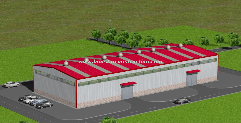 50m * 20m * 8m Low Prefabricated Warehouse Construction Buildings Cost