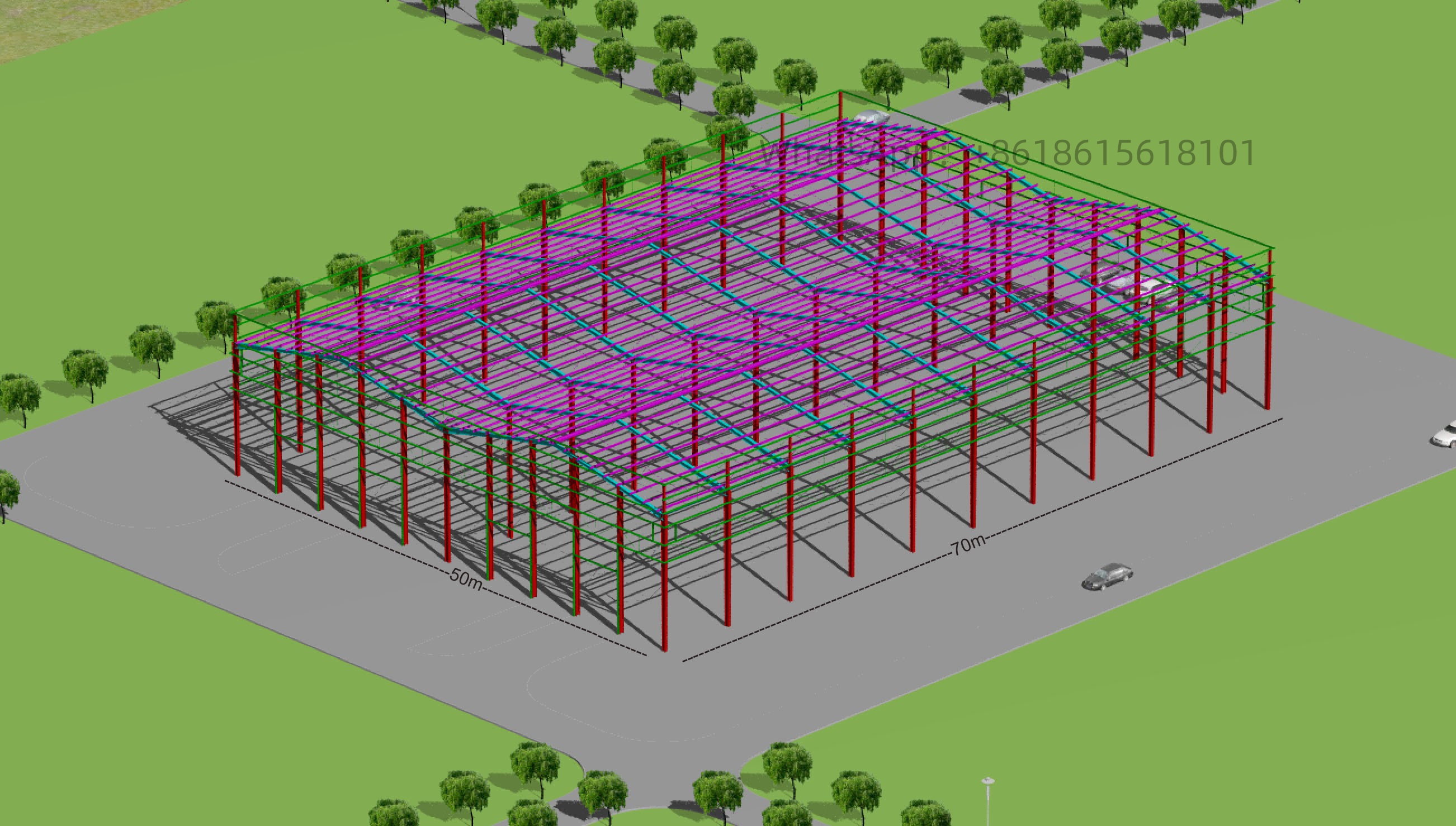  Warehouse 70x50 Steel Building
