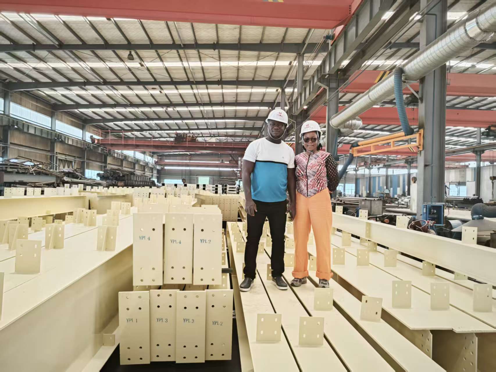 benin clients visit china steel structure factory