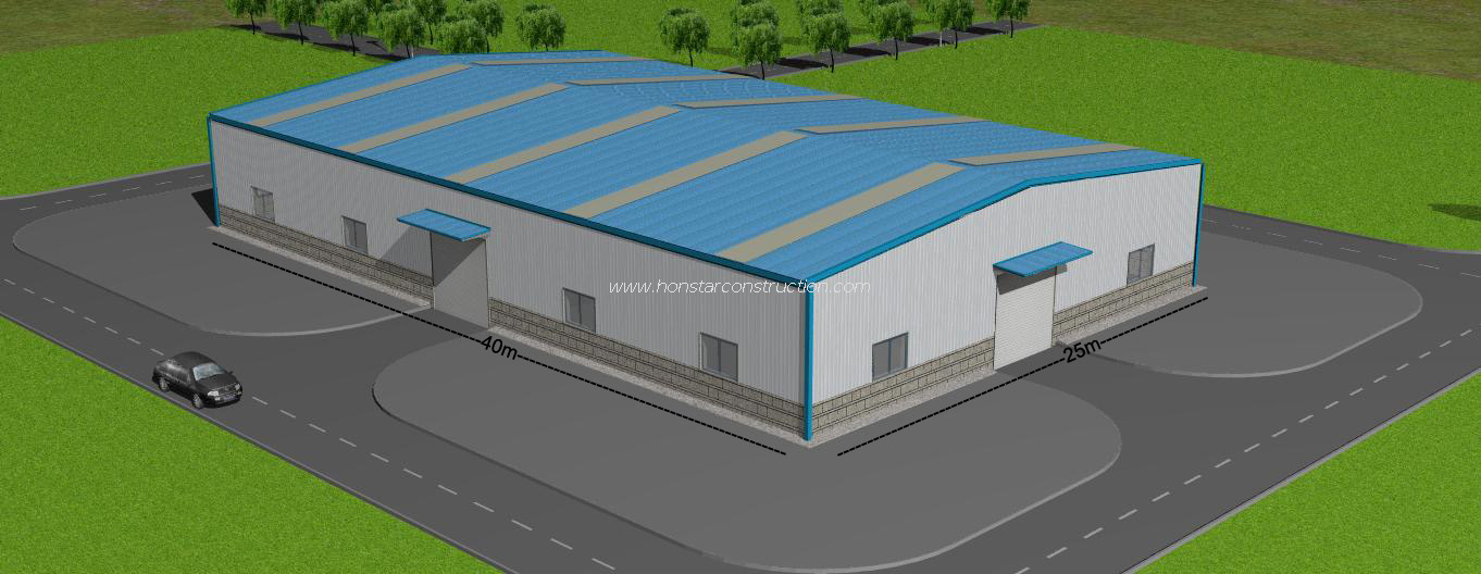 40m X 25m X 6m Prebuilt Warehouse From Best Prefab House Companies Near Me 