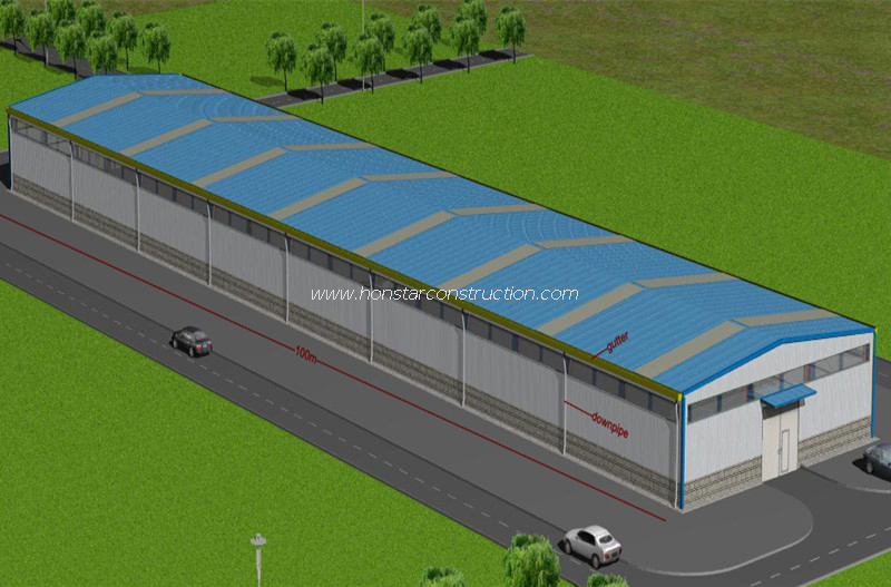 100x20 Metal Structures /Steel Structure Building As A Storage