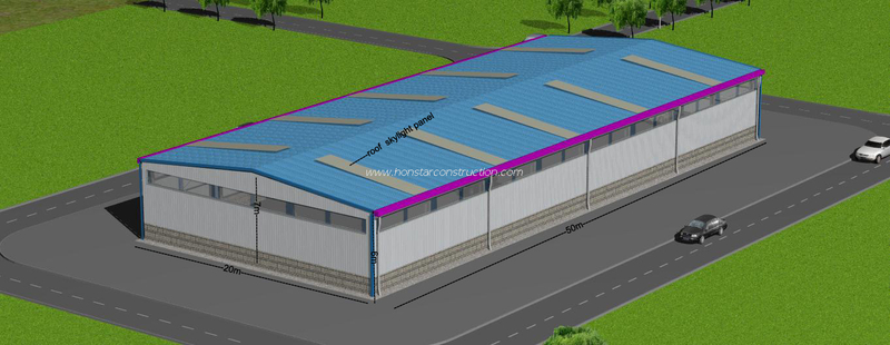 50m X 20m X 6m Prefabricated Warehouse And Metal Storage Building From China Factory