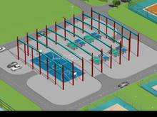 steel hall and sport hall