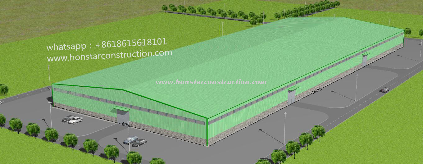 60x160 Metal Building As Prefabricated Industrial Factory