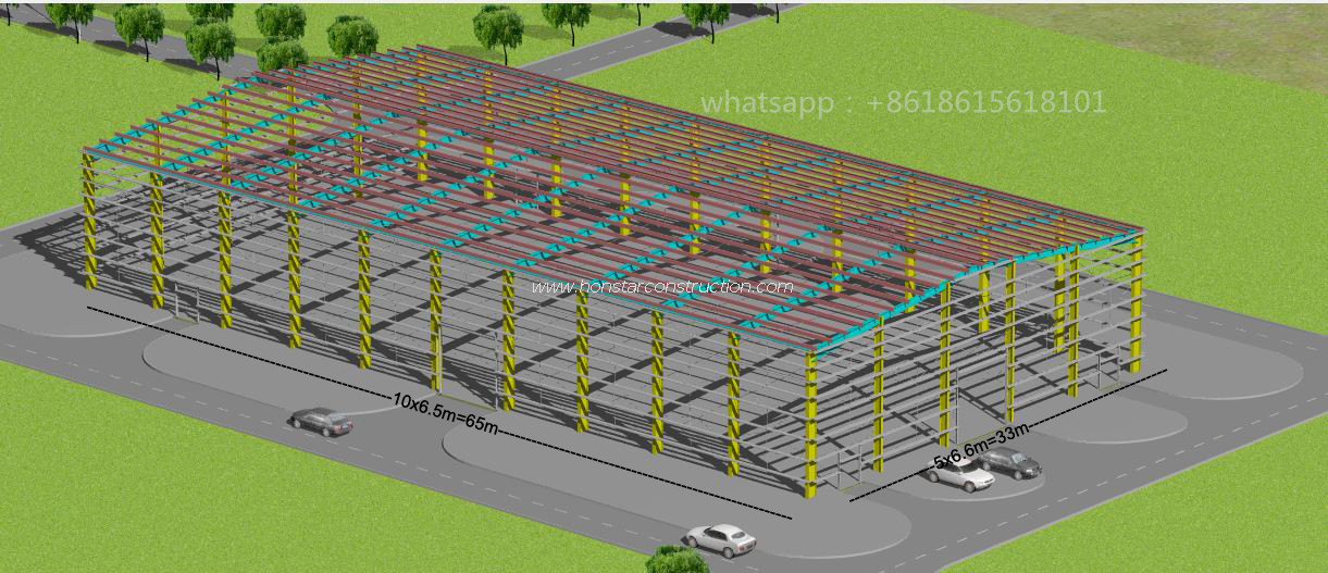 65m X 33m Metal Building And Prefab Offices for Warehouses