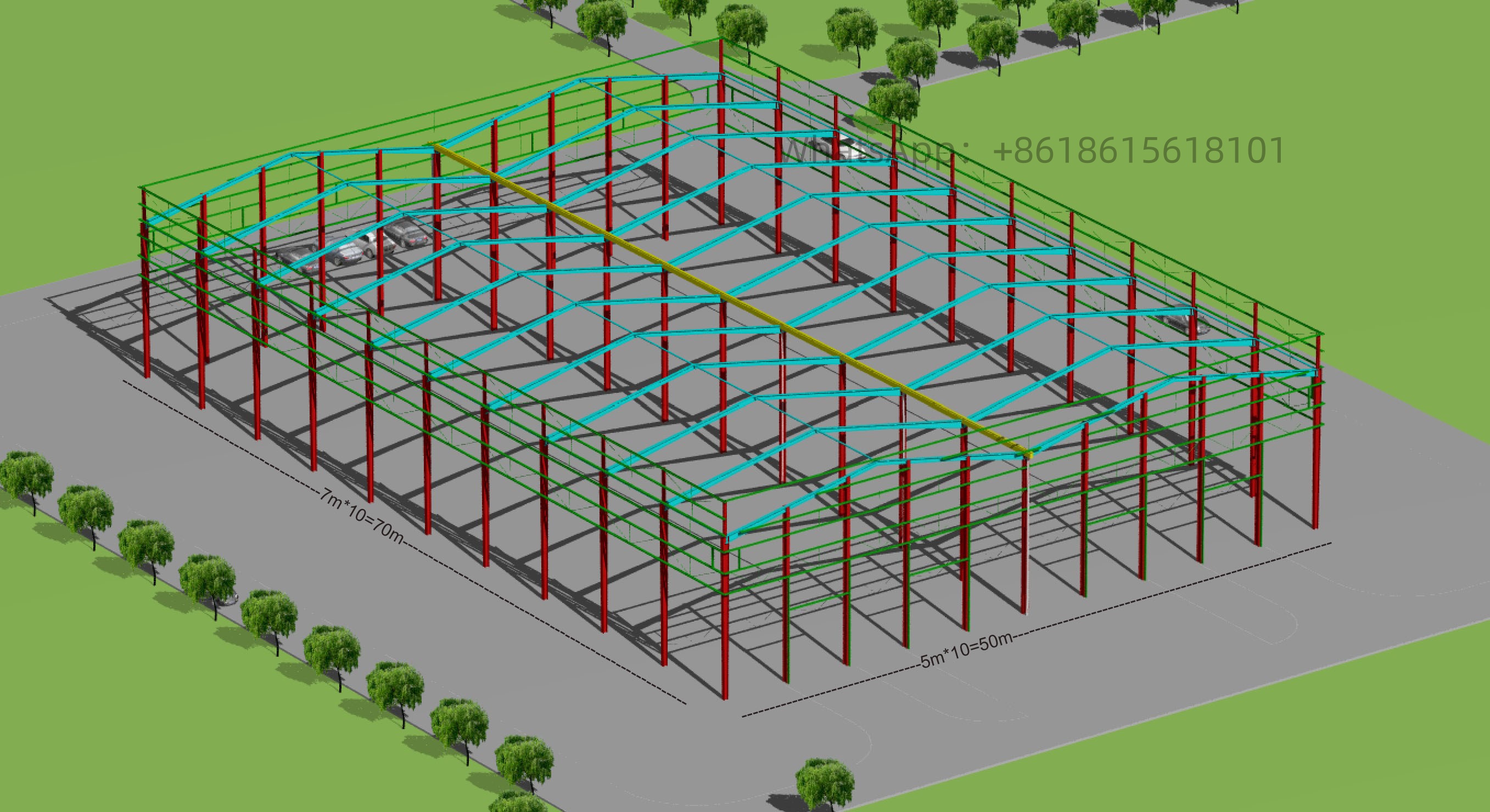 70x50 steel warehouse