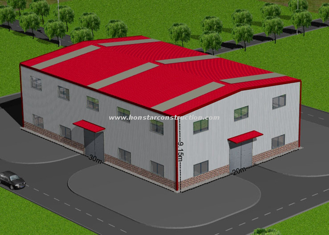 20x30 Metal Structures Building/prefabricated Warehouse Building