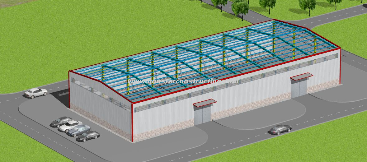 50m * 20m * 8m Low Prefabricated Warehouse Construction Buildings Cost