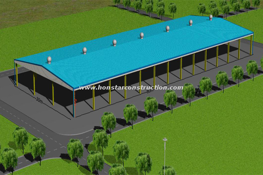 30x80 Metal Building As Prefabricated Steel Sheds