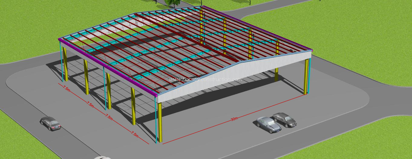 30x30 Steel Structure Prefabricated Building Shed/Prefab Warehouse And Workshop