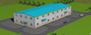 50m * 20m * 8m Prefabricated Industrial Construction Buildings with Mezzanine Floor