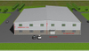 68m X 40m X 8m Industrial Manufacturing Sheds Steel With Mezzanine Floor