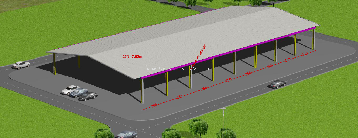 200x100ft Prefabricated Shed As Steel Structure Industrial Factory Building 